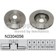 N3304056 NIPPARTS Тормозной диск