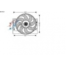 BW7519 AVA Вентилятор, охлаждение двигателя