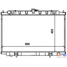 8MK 376 724-671 HELLA Радиатор, охлаждение двигателя