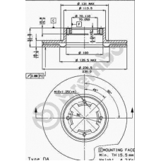 09.4919.10 BREMBO Тормозной диск