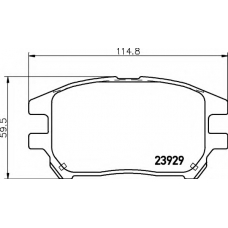 8DB 355 010-441 HELLA Комплект тормозных колодок, дисковый тормоз