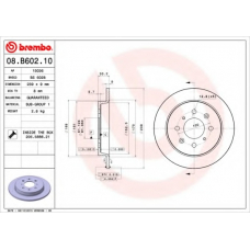 08.B602.10 BREMBO Тормозной диск