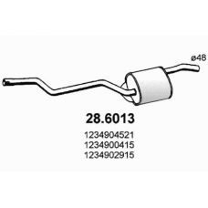 28.6013 ASSO Средний глушитель выхлопных газов