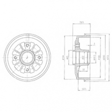 BF270 DELPHI Тормозной барабан