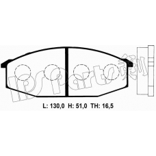 IBD-1116 IPS Parts Комплект тормозных колодок, дисковый тормоз