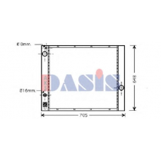 021000N AKS DASIS Радиатор, охлаждение двигателя