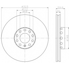 8DD 355 109-831 HELLA Тормозной диск