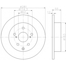 8DD 355 118-881 HELLA PAGID Тормозной диск