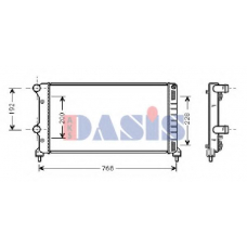 080024N AKS DASIS Радиатор, охлаждение двигателя