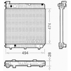 DRM17001 DENSO Радиатор, охлаждение двигателя