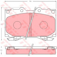 GDB7072 TRW Комплект тормозных колодок, дисковый тормоз