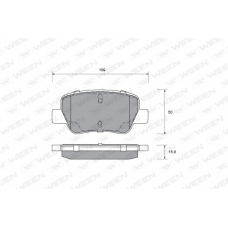 151-0009 WEEN Комплект тормозных колодок, дисковый тормоз