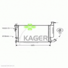 31-0194 KAGER Радиатор, охлаждение двигателя