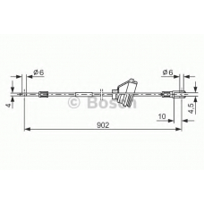 1 987 477 349 BOSCH Трос, стояночная тормозная система