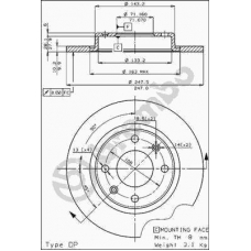 08.2985.20 BREMBO Тормозной диск