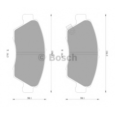 0 986 AB2 377 BOSCH Комплект тормозных колодок, дисковый тормоз