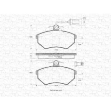 363702160642 MAGNETI MARELLI Комплект тормозных колодок, дисковый тормоз