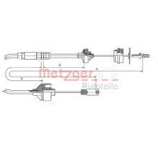 11.2195 METZGER Трос, управление сцеплением