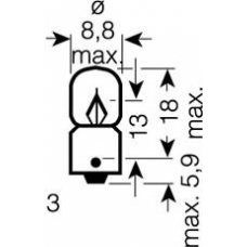 3893CB-02B OSRAM Лампа накаливания, фонарь указателя поворота; ламп