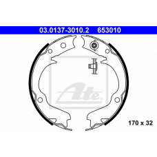 03.0137-3010.2 ATE Комплект тормозных колодок, стояночная тормозная с