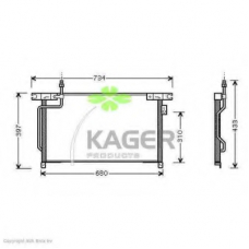 94-5089 KAGER Конденсатор, кондиционер