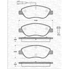 363702161162 MAGNETI MARELLI Комплект тормозных колодок, дисковый тормоз