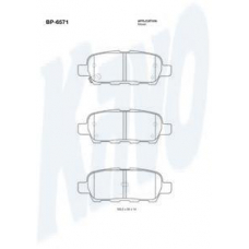 BP-6571 KAVO PARTS Комплект тормозных колодок, дисковый тормоз