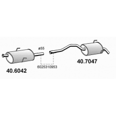 40.6042 ASSO Средний глушитель выхлопных газов