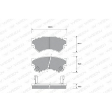151-1497 WEEN Комплект тормозных колодок, дисковый тормоз