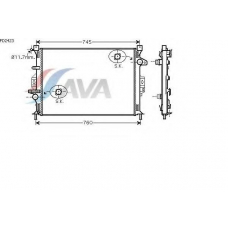 FD2423 AVA Радиатор, охлаждение двигателя