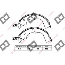 BS1226 DJ PARTS Комплект тормозных колодок