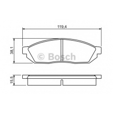 0 986 494 208 BOSCH Комплект тормозных колодок, дисковый тормоз