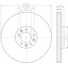 8DD 355 119-651 HELLA Тормозной диск