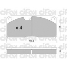 822-270-0 CIFAM Комплект тормозных колодок, дисковый тормоз
