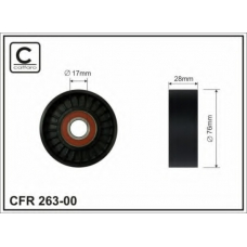 263-00 CAFFARO Натяжной ролик, поликлиновой  ремень