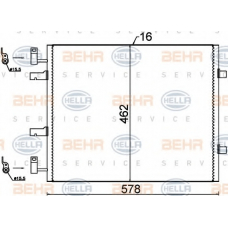 8FC 351 318-691 HELLA Конденсатор, кондиционер