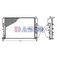 120009N AKS DASIS Радиатор, охлаждение двигателя
