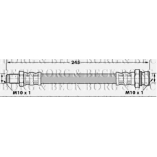 BBH7103 BORG & BECK Тормозной шланг