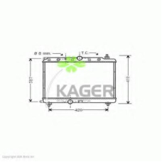 31-0095 KAGER Радиатор, охлаждение двигателя