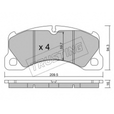 973.0 TRUSTING Комплект тормозных колодок, дисковый тормоз