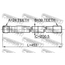 0112-LC80LH FEBEST Приводной вал