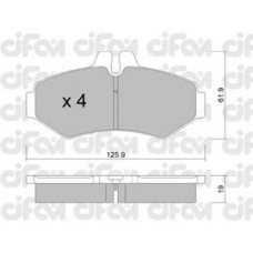 822-572-0 CIFAM Комплект тормозных колодок, дисковый тормоз