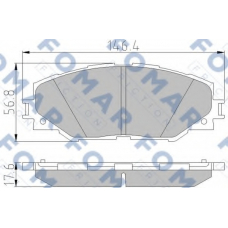 FO 838881 FOMAR ROULUNDS Комплект тормозных колодок, дисковый тормоз