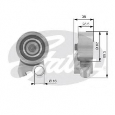 T41183 GATES Натяжной ролик, ремень грм