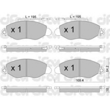 822-536-1 CIFAM Комплект тормозных колодок, дисковый тормоз