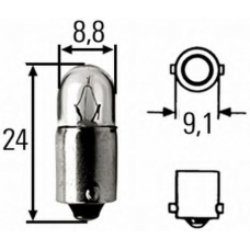 8GP 002 068-121 HELLA Лампа накаливания, oсвещение салона; Лампа накалив