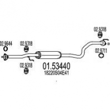 01.53440 MTS Средний глушитель выхлопных газов