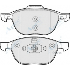 PAD1638 APEC Комплект тормозных колодок, дисковый тормоз