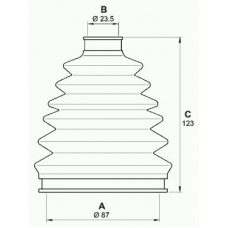 SJK7132.00 OPEN PARTS Комплект пылника, приводной вал