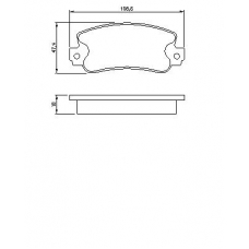 0 986 424 098 BOSCH Комплект тормозных колодок, дисковый тормоз